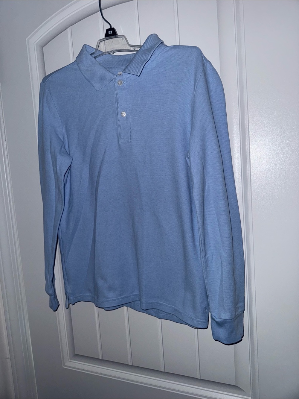 Janie and Jack Boys Light Blue Long Sleeve Polo Shirt Size 10